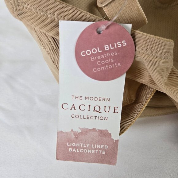 The Modern Cacique Collection Size 42DDD Nurde Lightly Lined Balconet Bra NWT - Picture 10 of 13